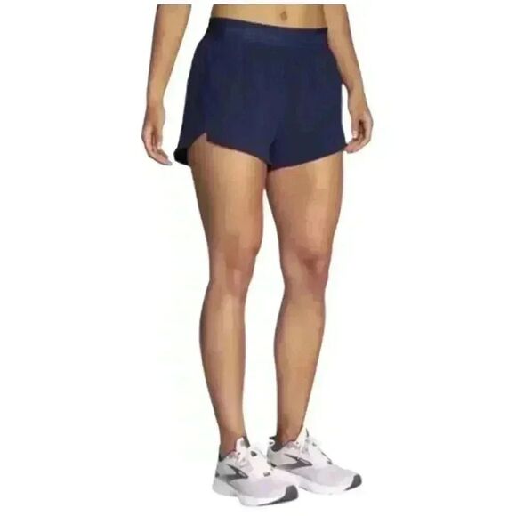 Brooks Women's 3" Navy Chaser Running Shorts - Picture 1 of 10